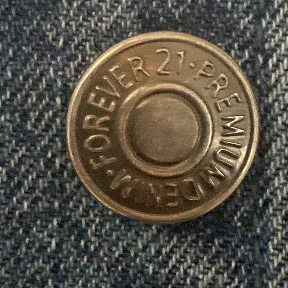 Forever 21 Jacket Blue Patchwork Denim Retro Util… - image 7